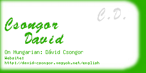 csongor david business card
