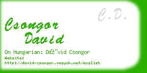 csongor david business card